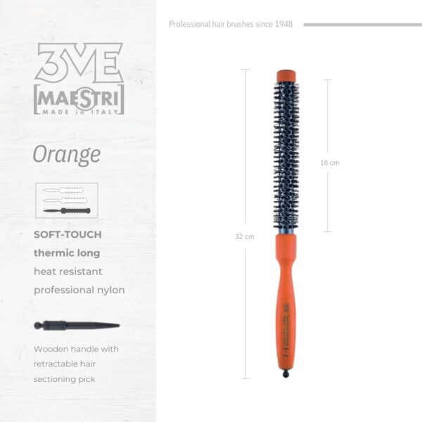 3ME Orange Spazzola Professionele Haarborstel 40451