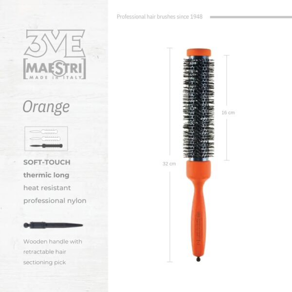 3ME Orange Spazzola Professionele Haarborstel 40471