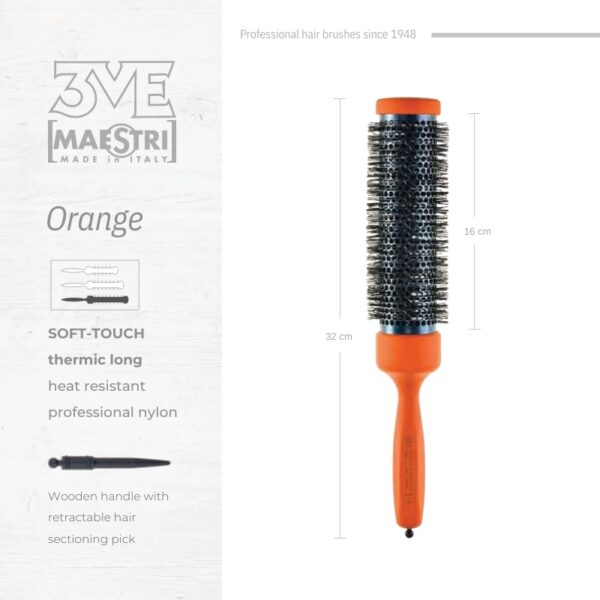 3ME Orange Spazzola Professionele Haarborstel 40481