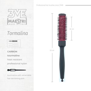 3ME Tormalina Spazzola Professionele Carbon Haarborstel 4446T